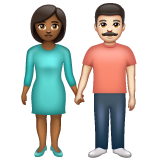 Woman and Man Holding Hands: Medium-Dark Skin Tone, Light Skin Tone, the design in this release