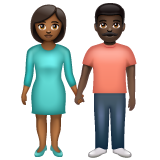 Woman and Man Holding Hands: Medium-Dark Skin Tone, Dark Skin Tone, the design in this release