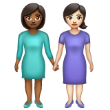 Women Holding Hands: Medium-Dark Skin Tone, Light Skin Tone, the design in this release