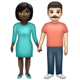Woman and Man Holding Hands: Dark Skin Tone, Light Skin Tone, the design in this release