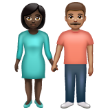 Woman and Man Holding Hands: Dark Skin Tone, Medium Skin Tone, the design in this release
