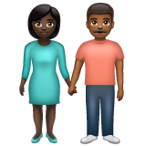 Woman and Man Holding Hands: Dark Skin Tone, Medium-Dark Skin Tone, the design in this release