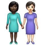 Women Holding Hands: Dark Skin Tone, Light Skin Tone, the design in this release