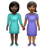 Women Holding Hands: Dark Skin Tone, Medium-Dark Skin Tone, the design in this release