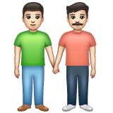 Men Holding Hands: Light Skin Tone, the design in this release