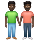 Men Holding Hands: Dark Skin Tone, the design in this release