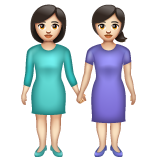 Women Holding Hands: Light Skin Tone, the design in this release