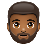 Person: Medium-Dark Skin Tone, Beard, the design in this release