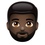 Person: Dark Skin Tone, Beard, the design in this release