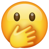 face with open eyes and hand over mouth — WhatsApp