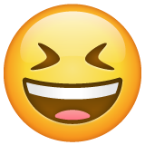 Grinning Squinting Face as drawn by WhatsApp in 2.23.2.72