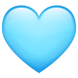 Light Blue Heart as drawn by WhatsApp in 2.24.2.76