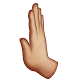 Leftwards Pushing Hand: Medium-Light Skin Tone, the previous design