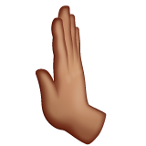 Leftwards Pushing Hand: Medium Skin Tone, the previous design