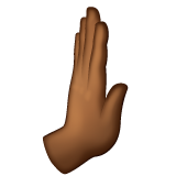 Rightwards Pushing Hand: Medium-Dark Skin Tone, the previous design