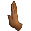 Leftwards Pushing Hand: Medium-Dark Skin Tone, the design in this release