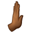 Rightwards Pushing Hand: Medium-Dark Skin Tone, the design in this release