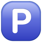 P button as rendered by WhatsApp