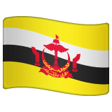Flagge: Brunei Darussalam as rendered by WhatsApp