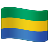 flag: Gabon as rendered by WhatsApp