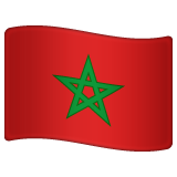 flag: Morocco as rendered by WhatsApp