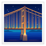 bridge at night as rendered by WhatsApp