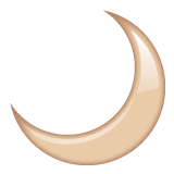 crescent moon as rendered by WhatsApp