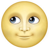 full moon face as rendered by WhatsApp