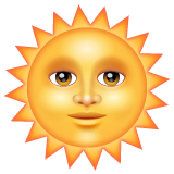 sun with face as rendered by WhatsApp