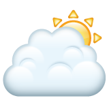 Sonne hinter großer Wolke as rendered by WhatsApp