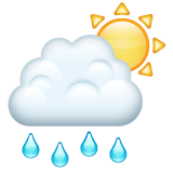 sun behind rain cloud as rendered by WhatsApp