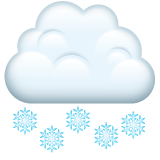 cloud with snow as rendered by WhatsApp