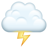 nuage avec éclair as rendered by WhatsApp