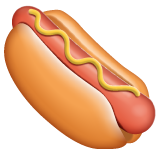 hot dog as rendered by WhatsApp