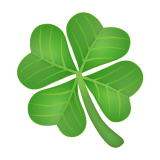 four leaf clover as rendered by WhatsApp