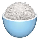 cooked rice as rendered by WhatsApp