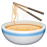 steaming bowl as rendered by WhatsApp