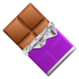 chocolate bar as rendered by WhatsApp