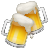 clinking beer mugs as rendered by WhatsApp