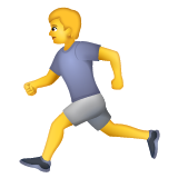 person running as rendered by WhatsApp
