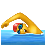 man swimming as rendered by WhatsApp