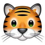 rosto de tigre as rendered by WhatsApp