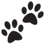 paw prints as rendered by WhatsApp