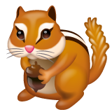 Streifenhörnchen as rendered by WhatsApp