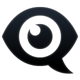 Auge in Sprechblase as rendered by WhatsApp