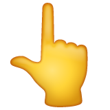 backhand index pointing up as rendered by WhatsApp