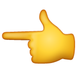 nach links weisender Zeigefinger as rendered by WhatsApp