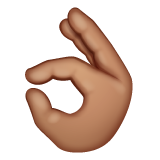 OK hand: medium skin tone as rendered by WhatsApp