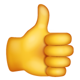 pouce vers le haut as rendered by WhatsApp