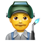 man factory worker as rendered by WhatsApp